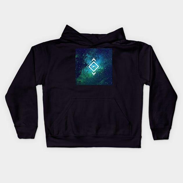 Nebula/geometry Kids Hoodie by Gabriel Melo